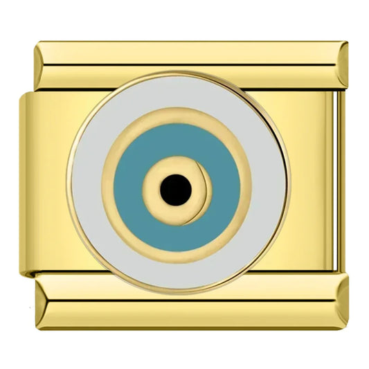 Evil Eye Turquoise Italian Gold Charm
