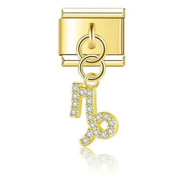 Capricorn Zodiac Italian Gold Charm