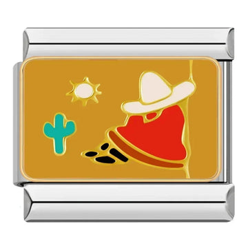 Sombrero And Sun Italian Silver Charm