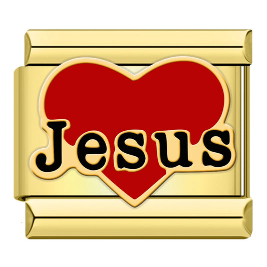 I Love Jesus Italian Gold Charm