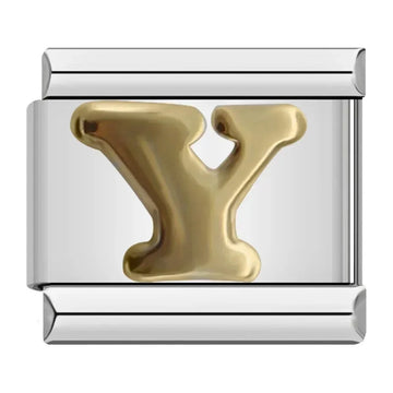 Alphabet Letter Y Italian Silver Charm