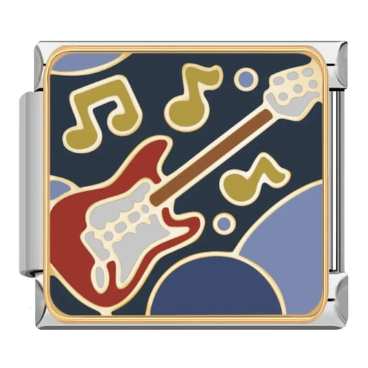 Guitar Italian Silver Charm