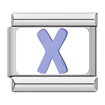 X Italian Silver Charm