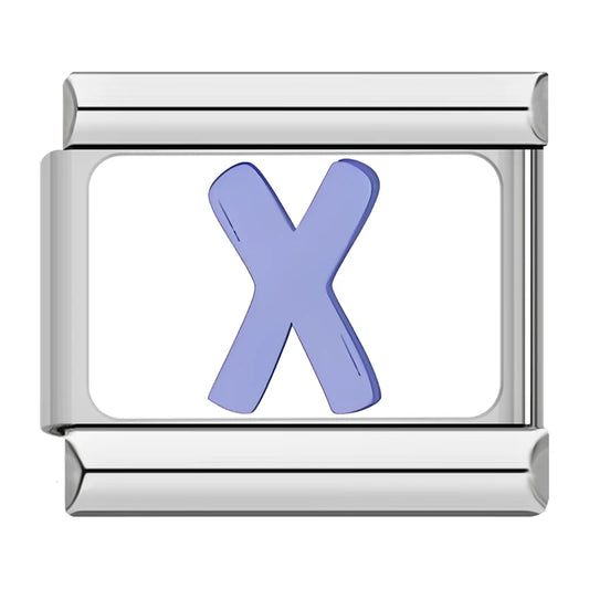 X Italian Silver Charm