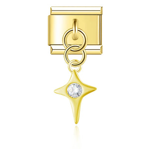 Cross v3 Gold Dangle Charm