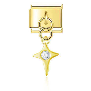 Cross v3 Gold Dangle Charm