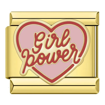 Girl Power Italian Gold Charm
