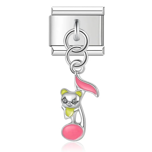 Musical Italian Dangle Silver Charm