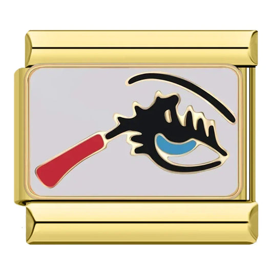Mascara Eye Italian Gold Charm