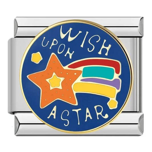 Wish Upon A Star Italian Silver Charm