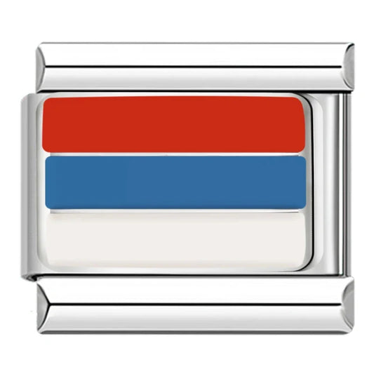 Seribia Country Flag Italian Silver Charm