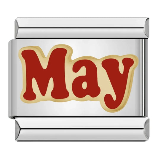 May Month Italian Silver Charm