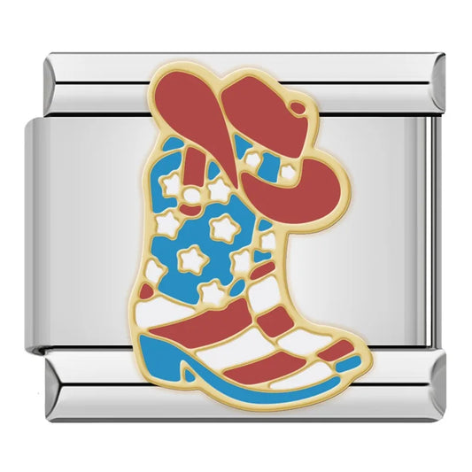 American Cowboy Italian Silver Charm