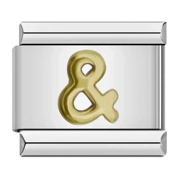 Alphabet Letter And "&" Italian Silver Charm