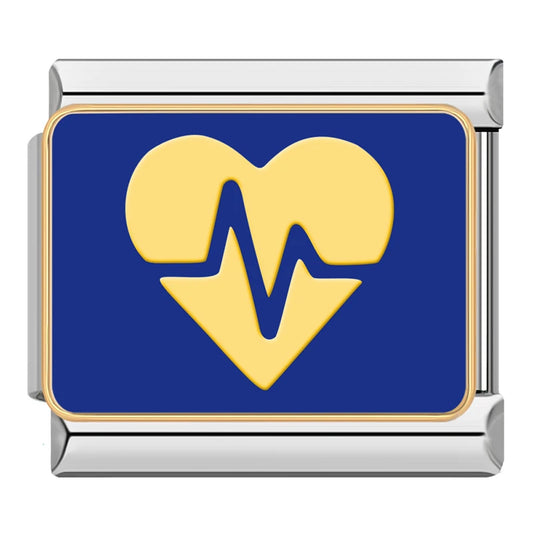 Heartbeat Italian Silver Charm