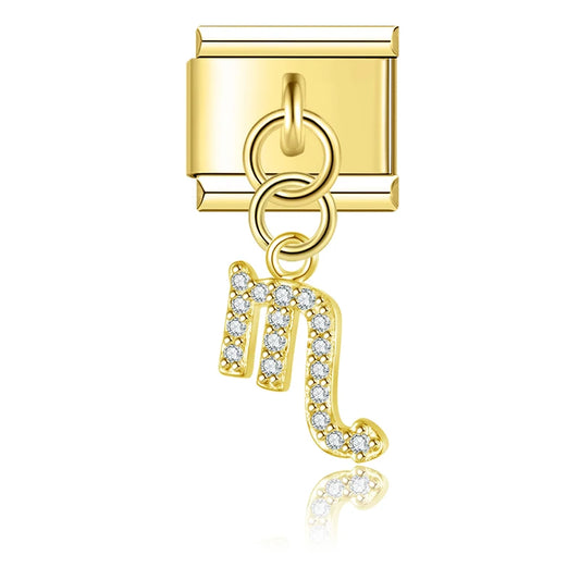 Scorpio Zodiac Italian Gold Charm