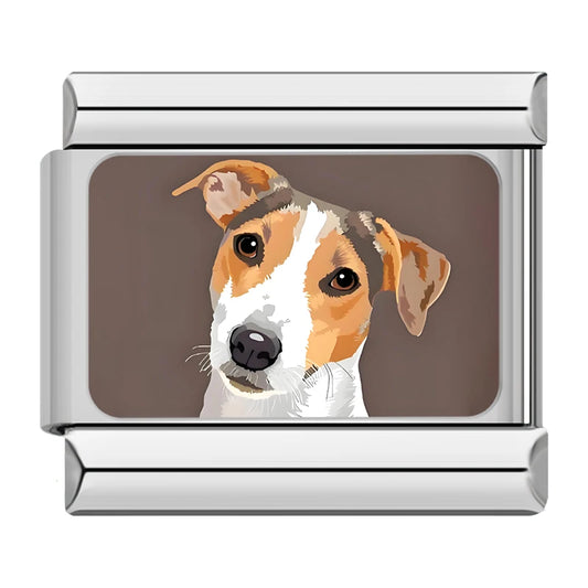 Dog v1 Italian Silver Charm