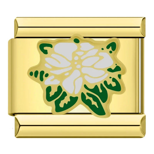 White Blossom v1 Italian Silver Charm
