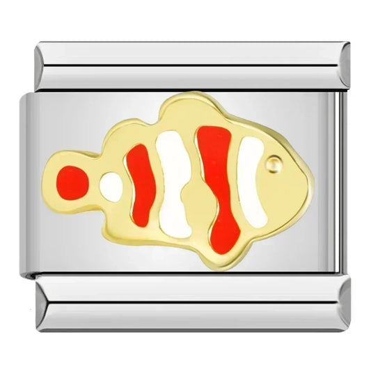 Clownfish Italian Silver Charm