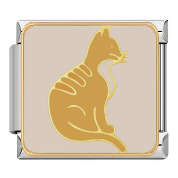 Yellow Cat v2 Italian Silver Charm