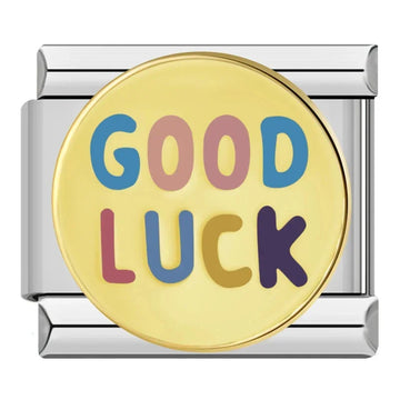 Good Luck Italian Silver Charm