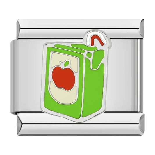 Apple Juice Italian Silver Charm