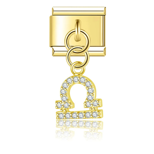 Libra Zodiac Italian Gold Charm