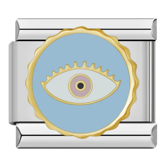 Blue Eye Italian Silver Charm
