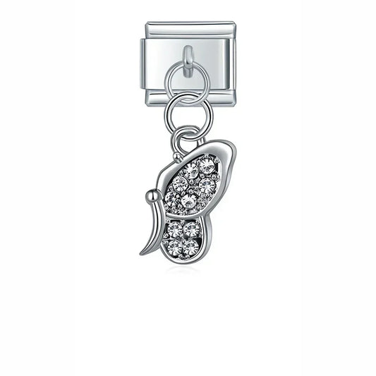 Butterfly Italian Dangle Silver Charm