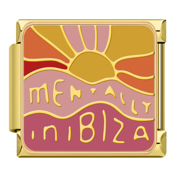Sunset Mentlly in Ibiza Italian Gold Charm