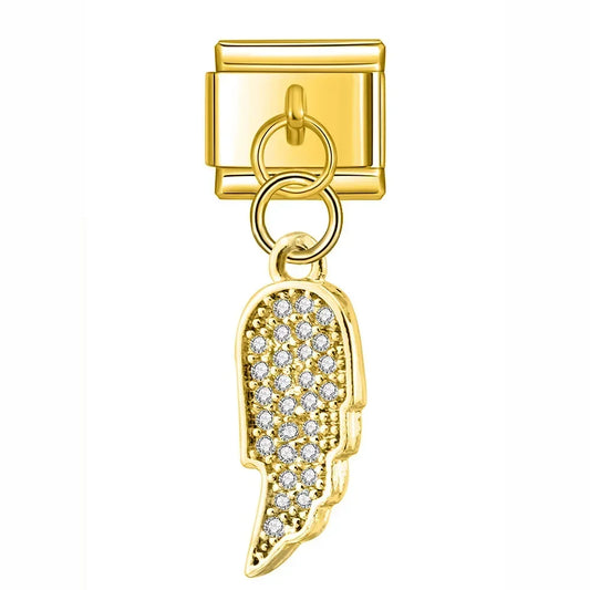 Wing Italian Dangle Gold Charm