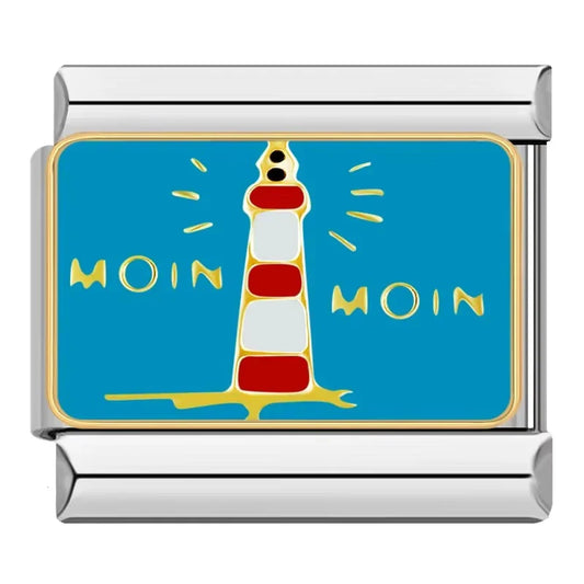 Moin Moin Lighthouse Italian Silver Charm
