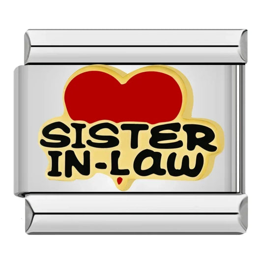 Sister in Law Italian Silver Charm