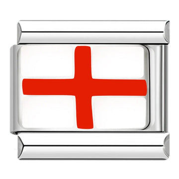 England Country Flag Italian Silver Charm
