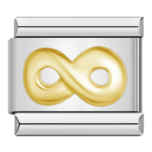 Gold Infinity Italian Silve Charm