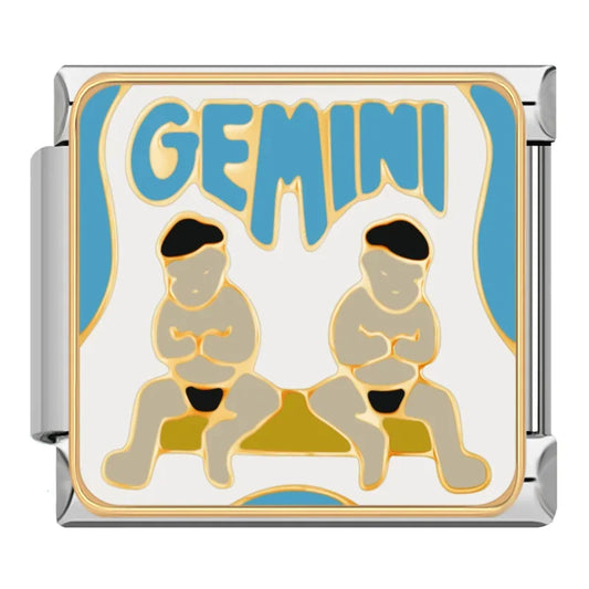 Gemini Italian Silver Charm