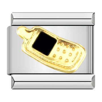 Flip Phone Italian Silver Charm