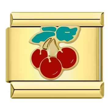 Cherry Italian Gold Charm