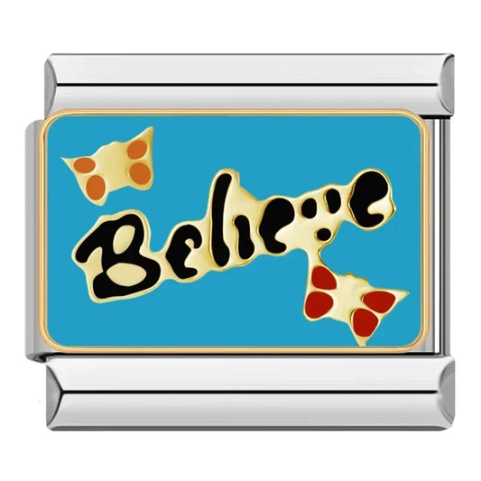 Believe Italian Silver Charm
