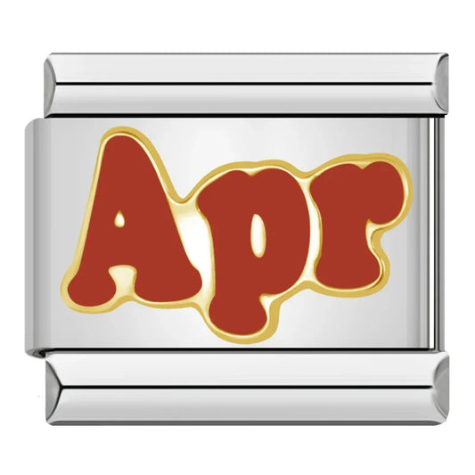 April Month Italian Silver Charm