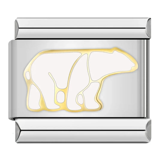 Polar Bear Italian Silver Charm