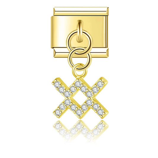 Aquarius Zodiac Italian Gold Charm