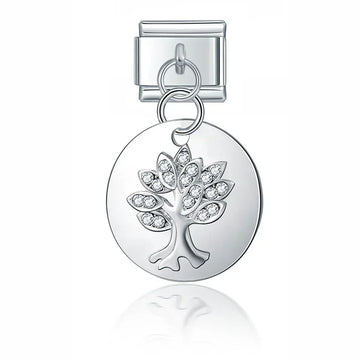 Tree Of Life Italian Dangle Silver Charm