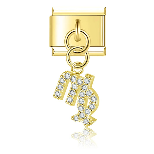 Virgo Zodiac Italian Gold Charm