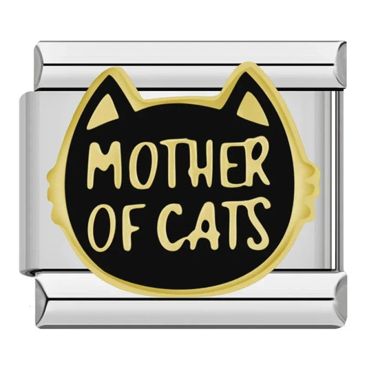 Mother Of Cats Italian Silver Charm