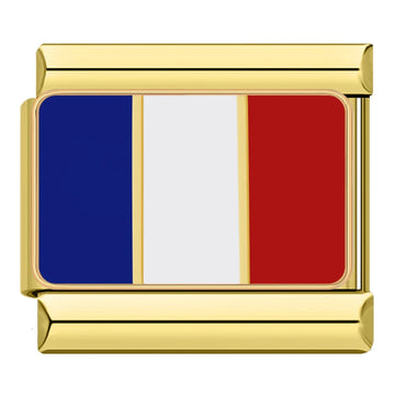 France Flag Italian Gold Charm