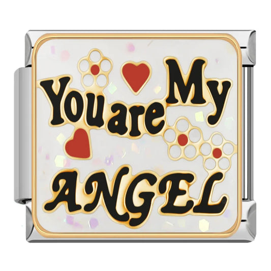 You Are My Angel Italian Silver Charm