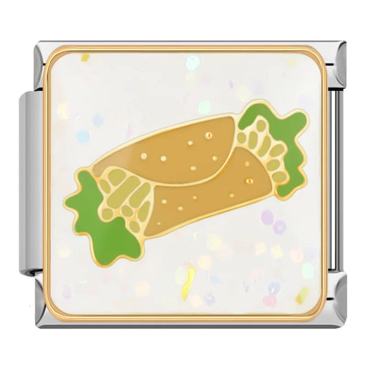 Burrito Italian Silver Charm