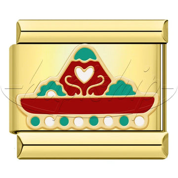 Popocatépetl Italian Gold Charm