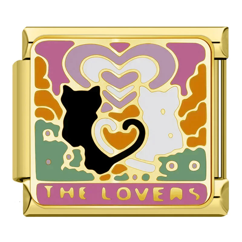 The Lover Cat Italian Gold Charm